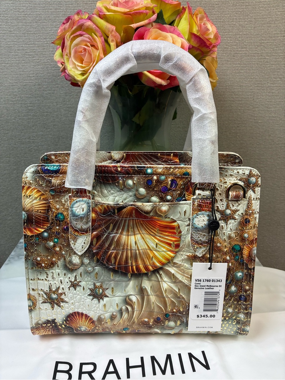 Brahmin Sea Jewel Melbourne Cami Shoulder Bag - NWT Rare Style 🔥 - Picture 5 of 9